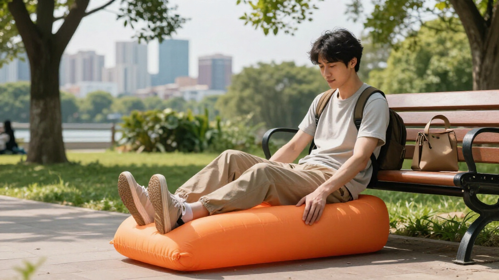 inflatable footrest pillow