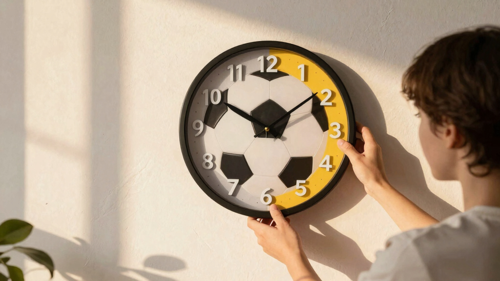 soccer-themed wall clocks