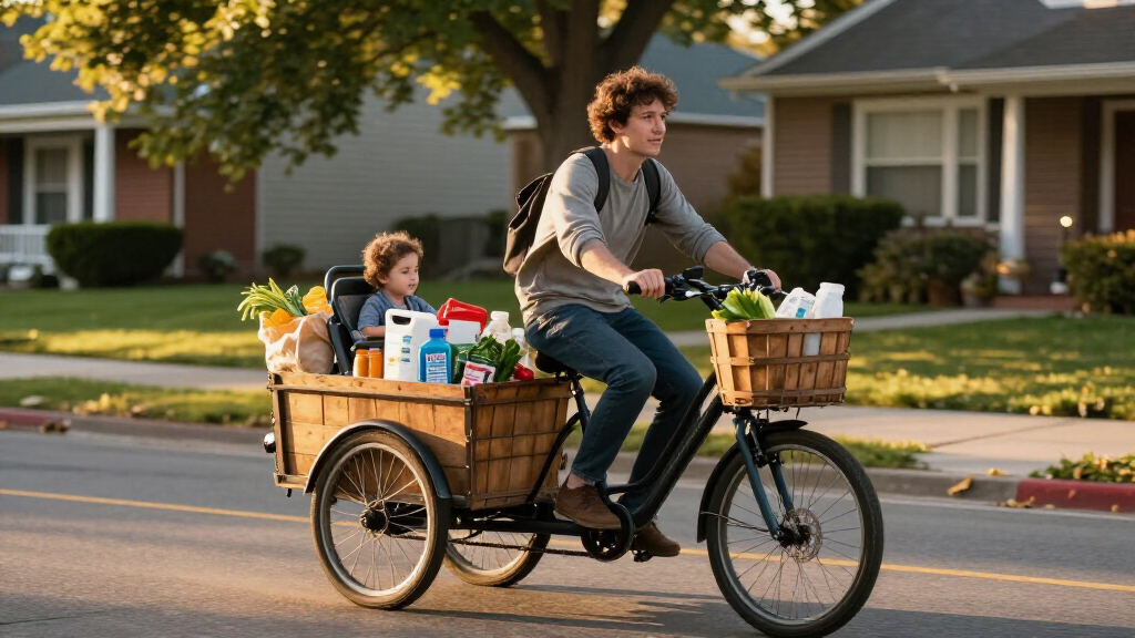 cargo electric bike for groceries and kids