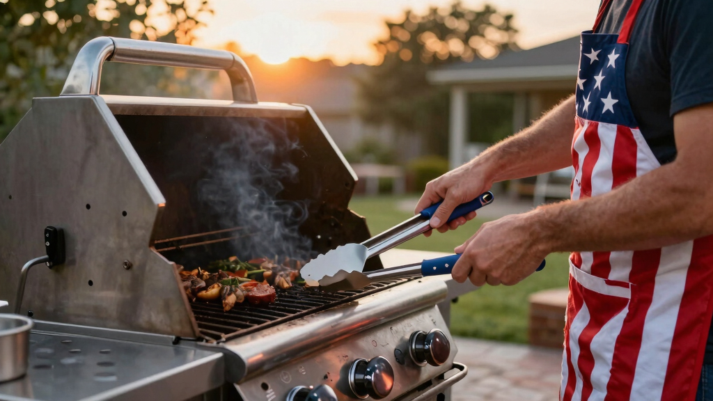 patriotic themed grilling tools