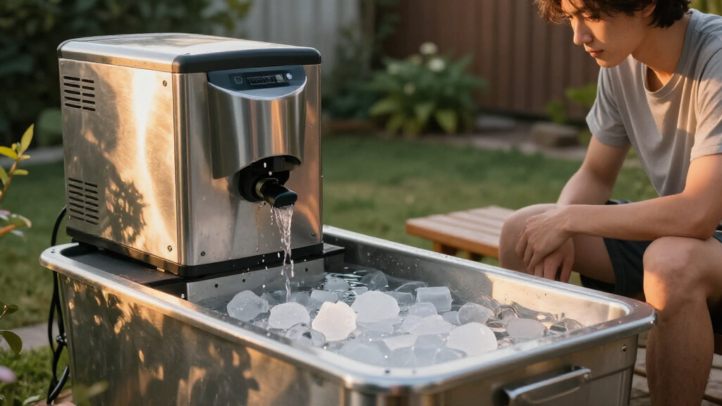 high capacity ice machine for ice bath under