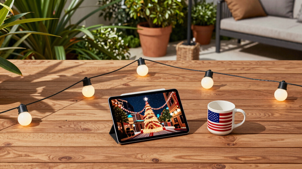 patriotic outdoor string lights
