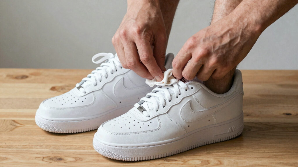best white Nike Air Force 1 sneakers