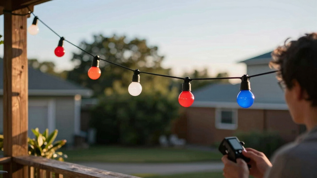 patriotic outdoor string lights