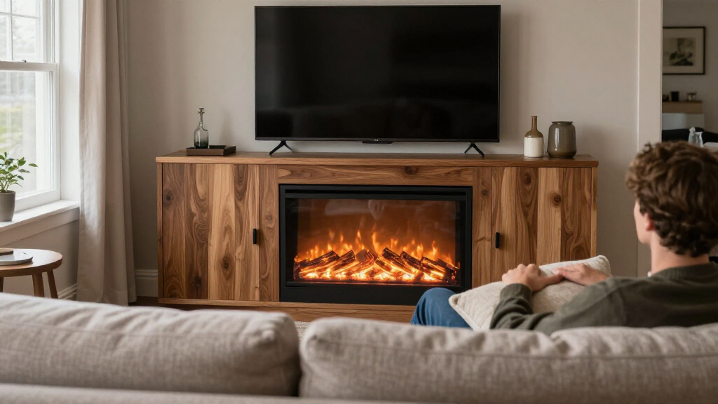 electric fireplace tv consoles for 65 inch tvs