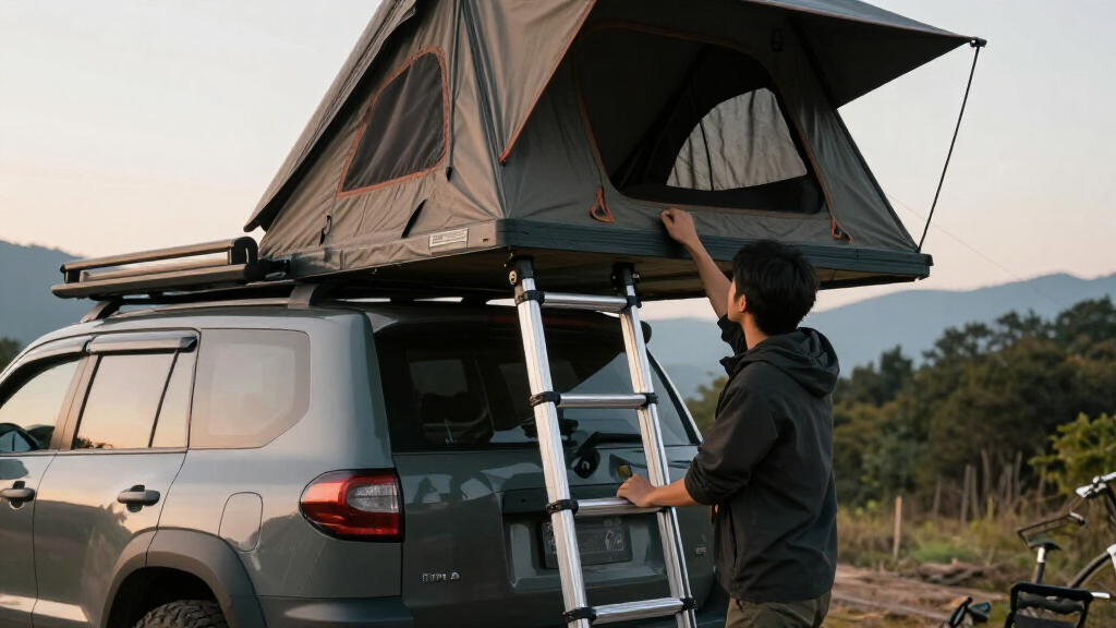 car rooftop tent ladder premium