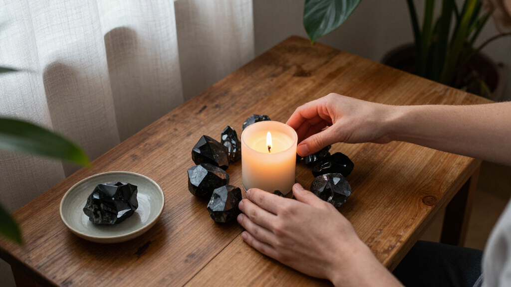 black tourmaline protection crystals