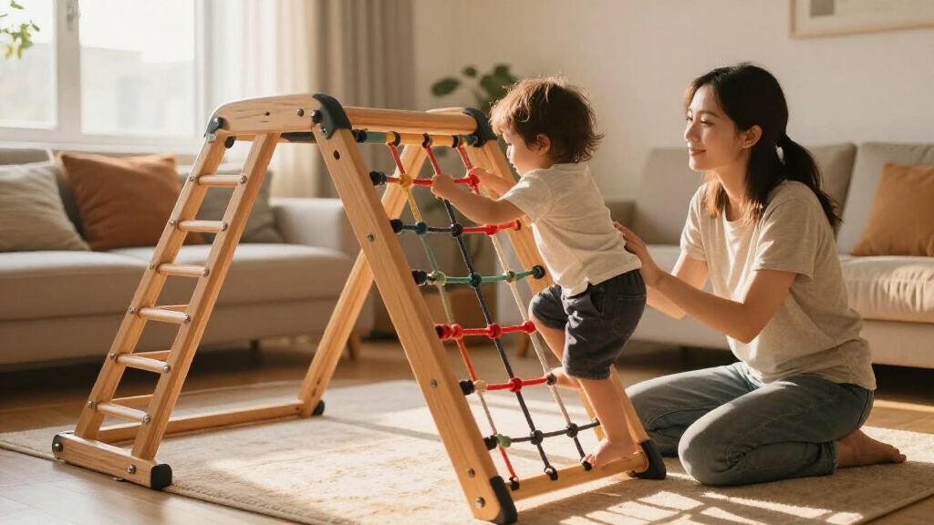 climbing arch and ramp set with climbing net