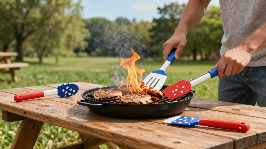 patriotic outdoor grilling tools