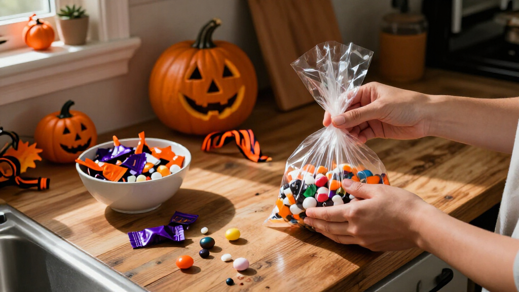 Halloween candy assortment bags
