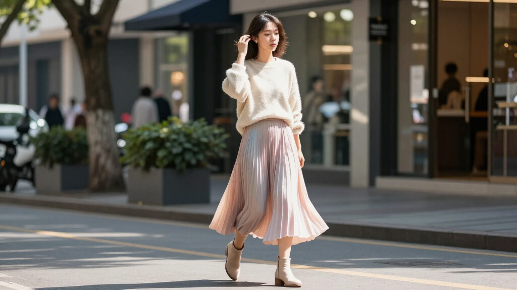 pleated midi skirts