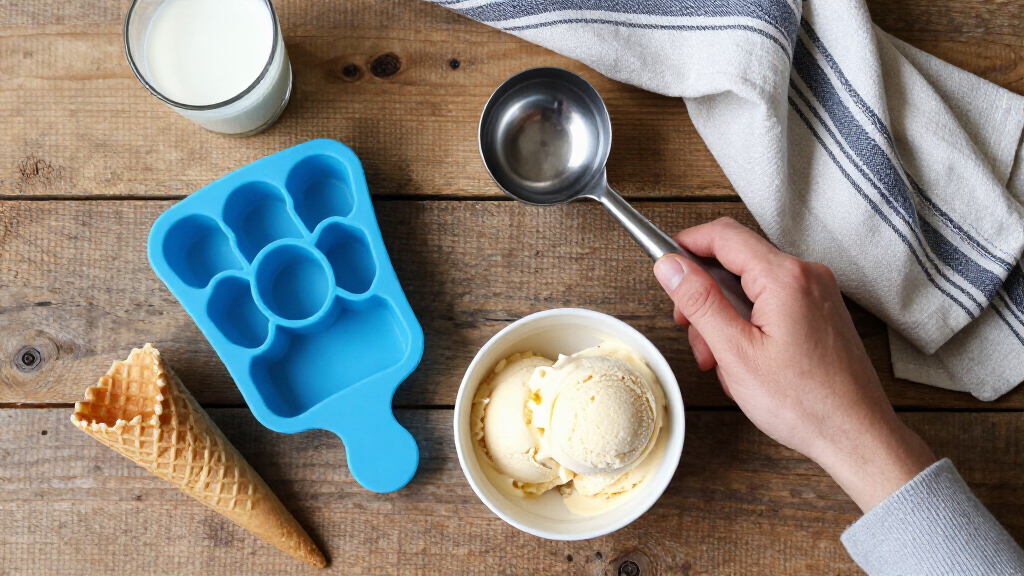 ice cream scoopers and molds