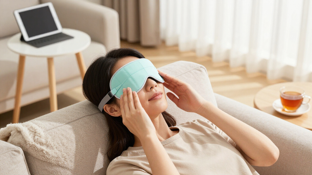 heated eye mask with compression