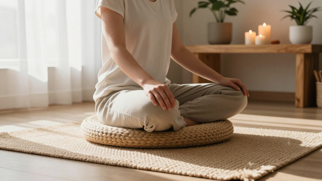 meditation cushions and mats