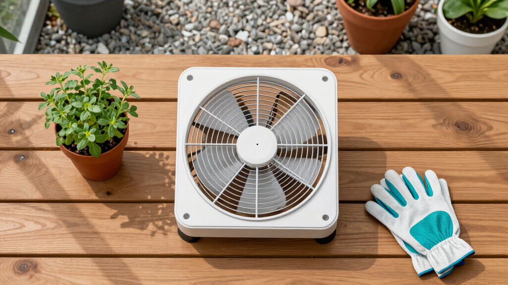solar-powered greenhouse fan