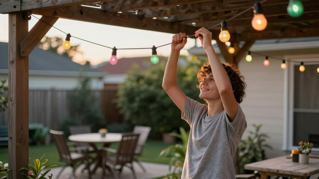 patriotic outdoor string lights