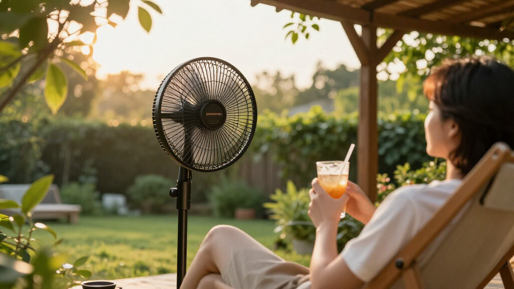 solar-powered outdoor fans