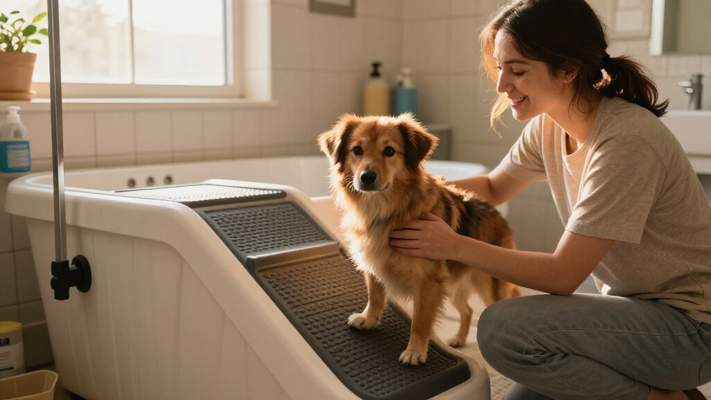 grooming tub ramps and steps