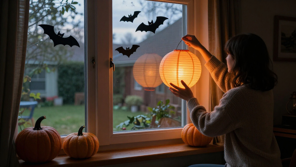 Halloween window decorations