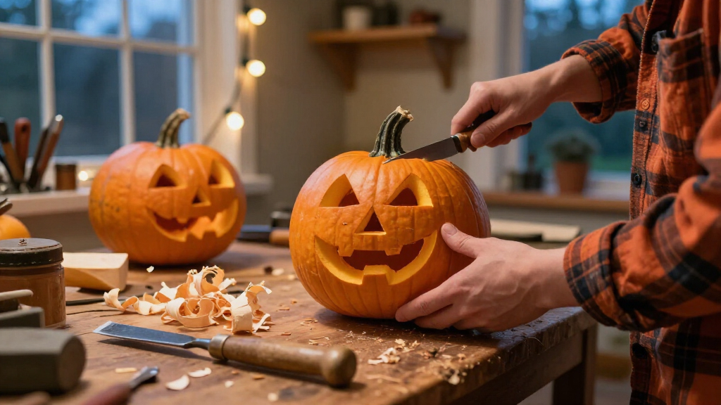 Halloween wood carving tools