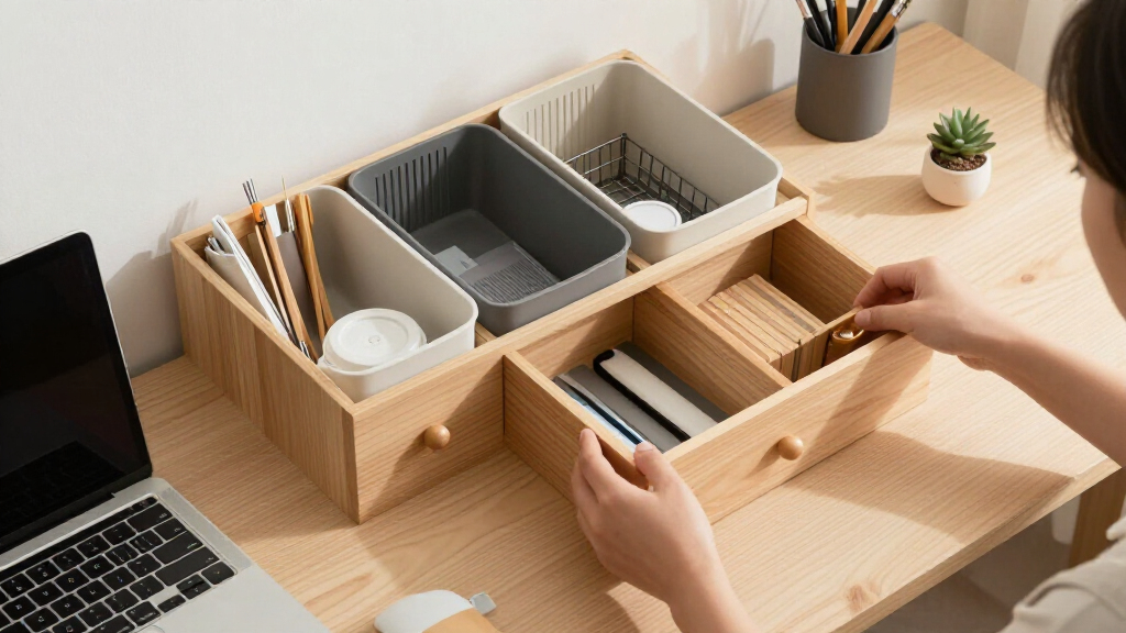 desk organization and storage