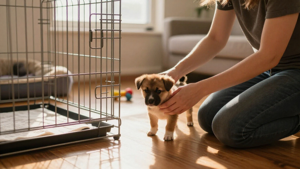 dog crate for crate training puppy