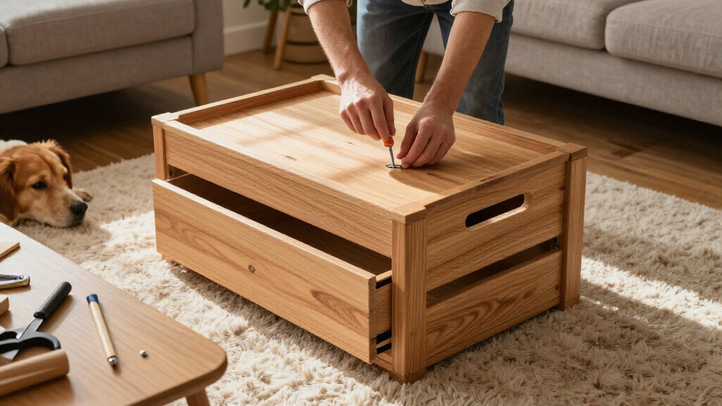 dog crate furniture with storage
