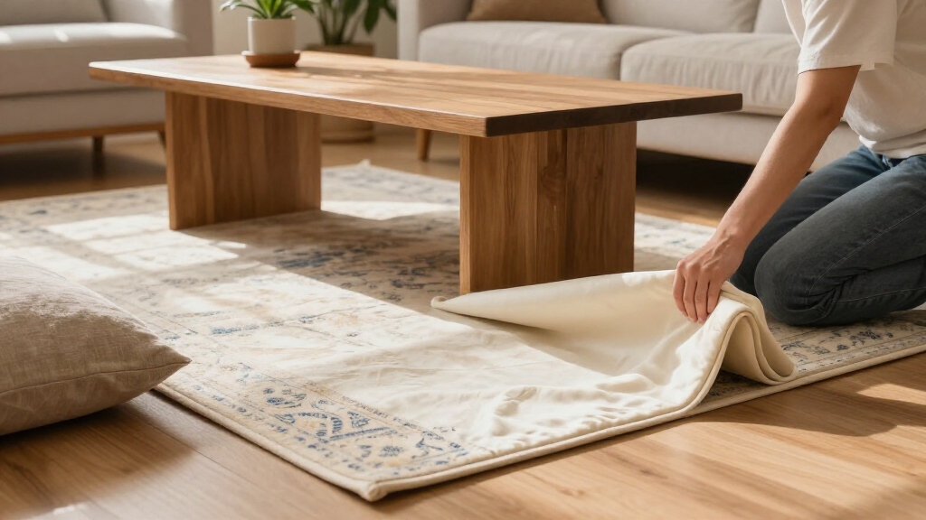 yilong washable silk look rug