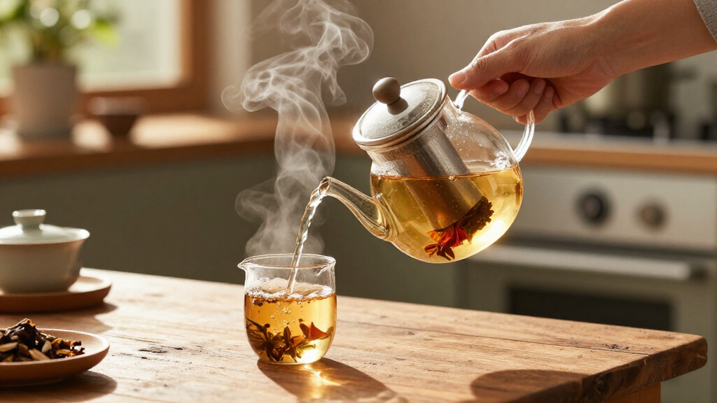 electric glass teapot with infuser