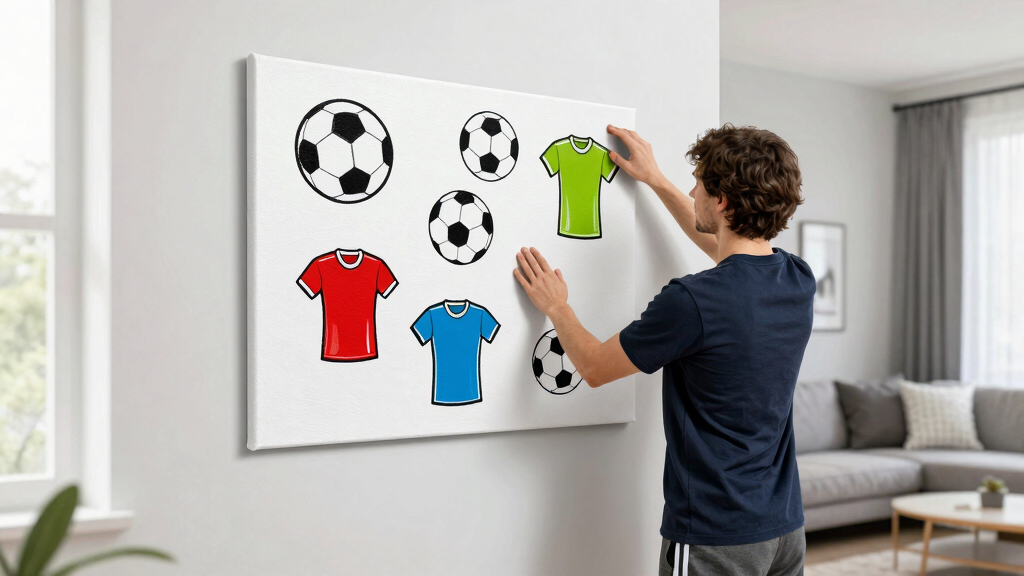 soccer-themed wall art
