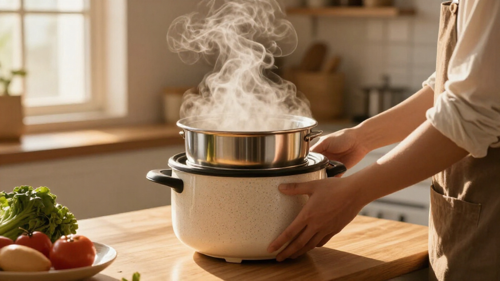rice cooker with steamer basket