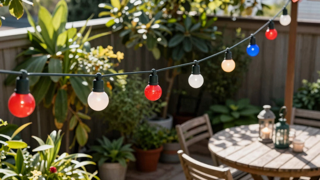 patriotic outdoor string lights