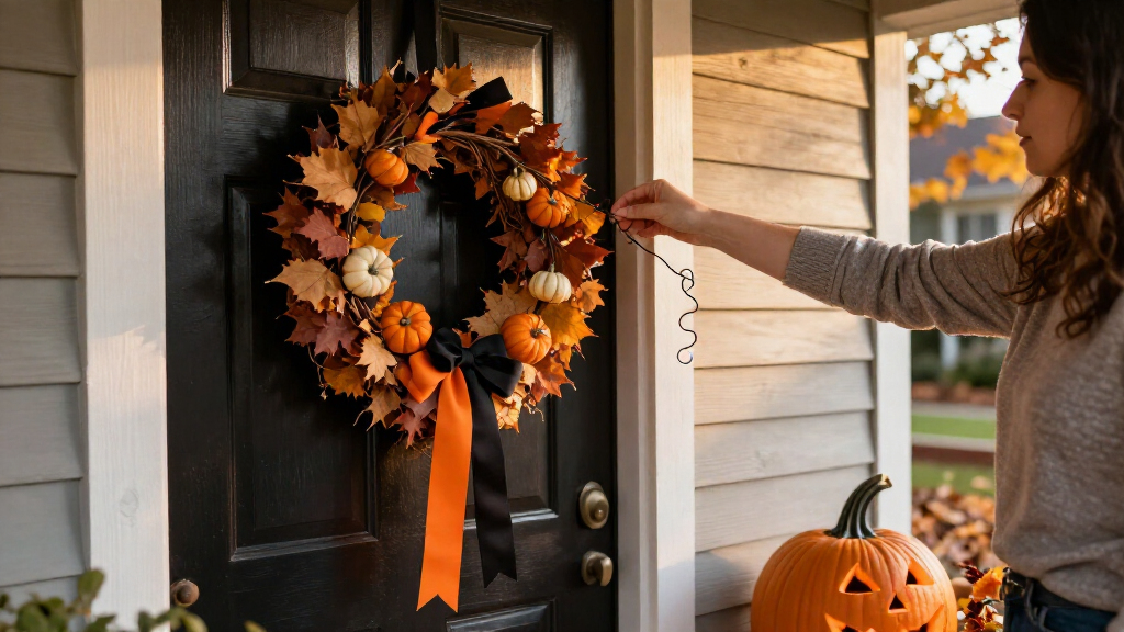 Halloween door wreaths