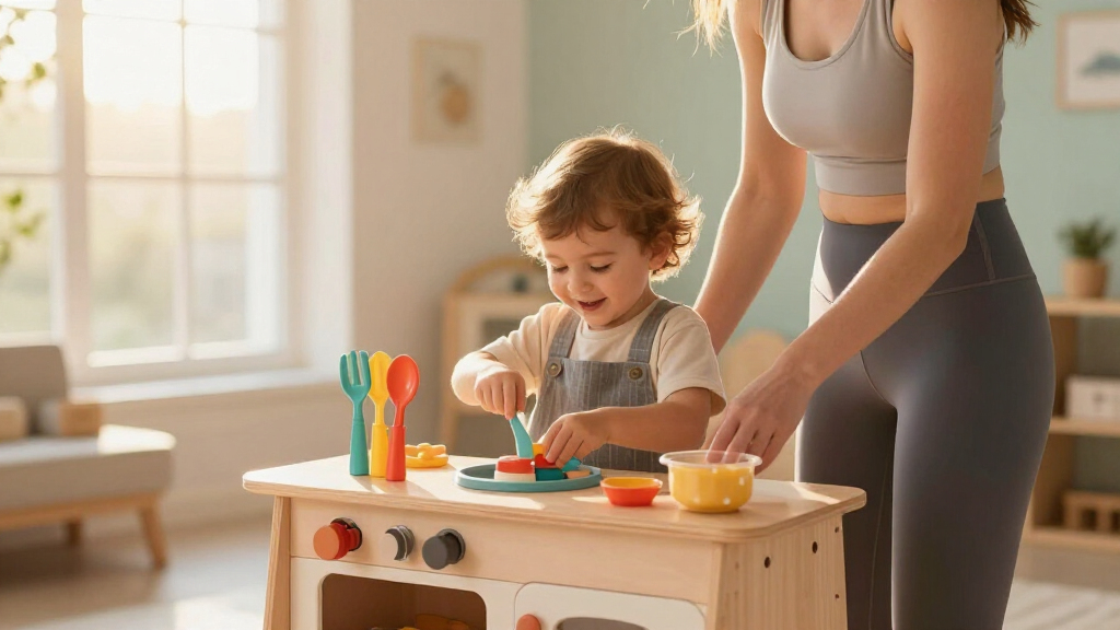 modern play kitchen for toddlers