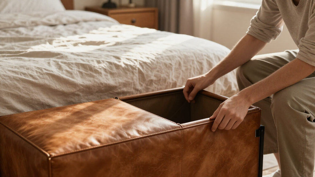 best leather storage ottoman bench bedroom