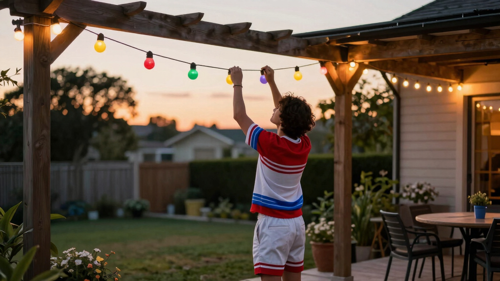patriotic outdoor string lights
