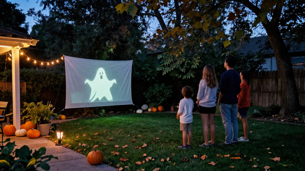 outdoor halloween projection screens