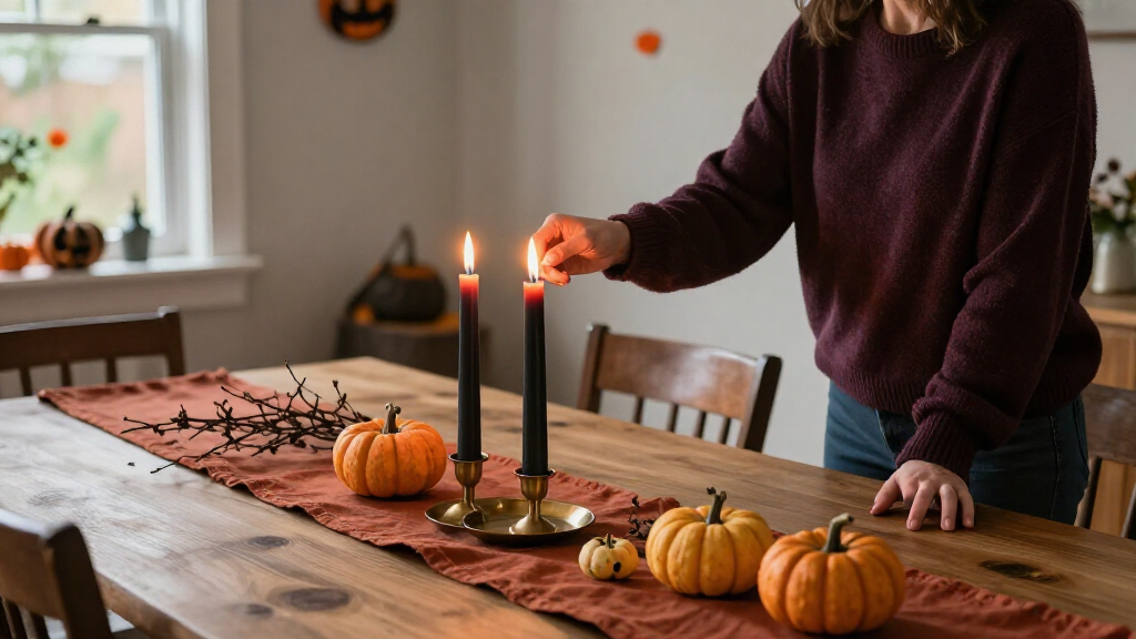 Halloween taper candles
