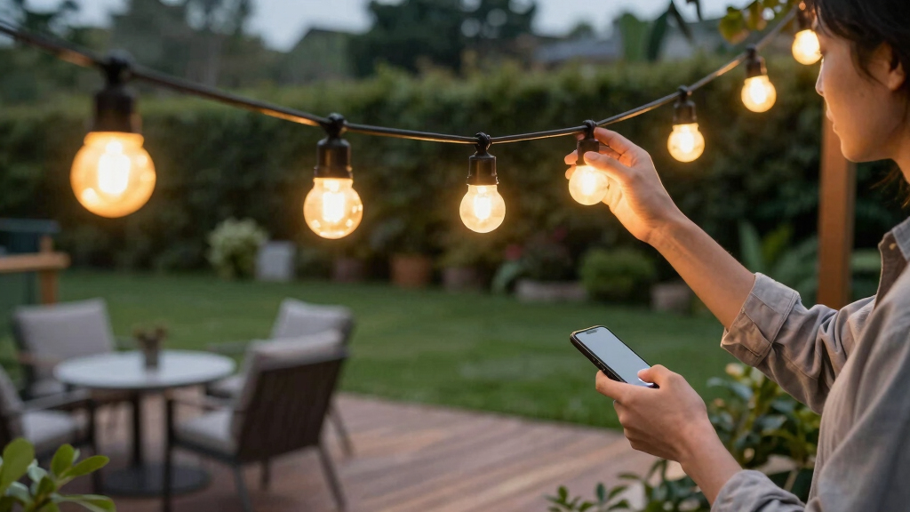 smart outdoor string lights
