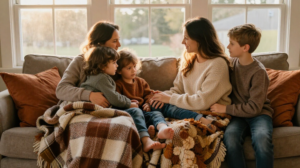 cozy fall family blankets