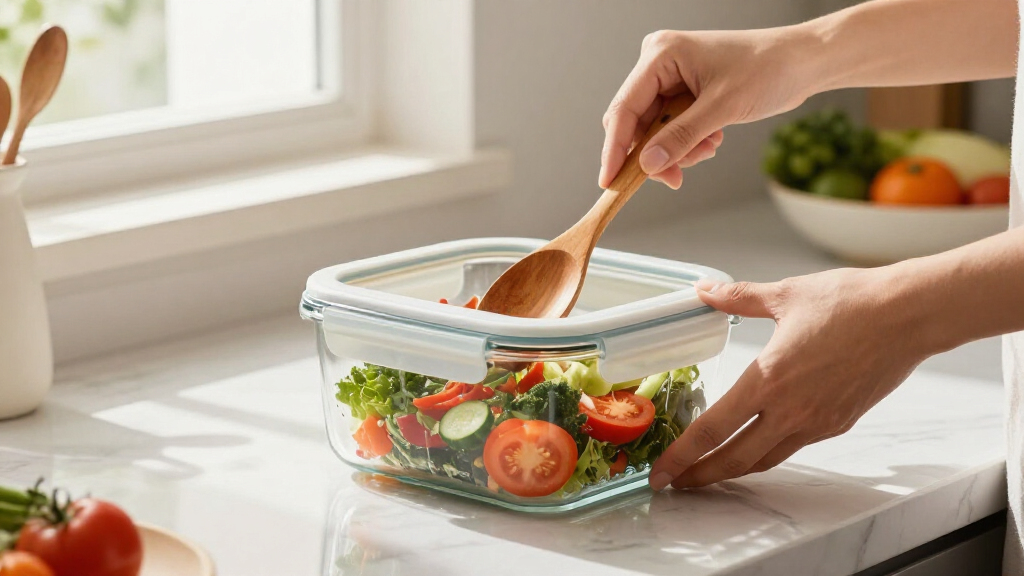 airtight glass food storage container set large