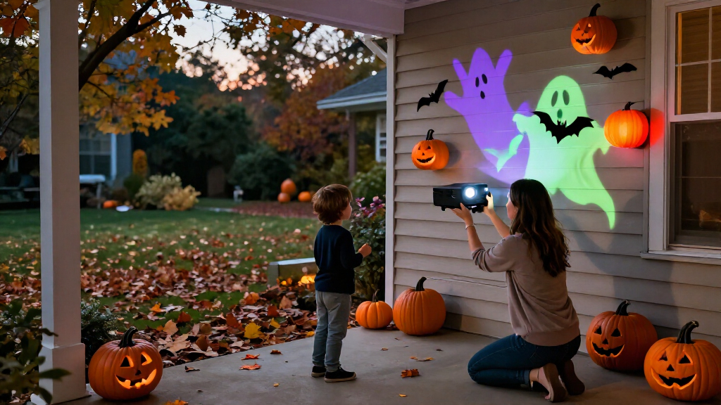 smart Halloween projector lights