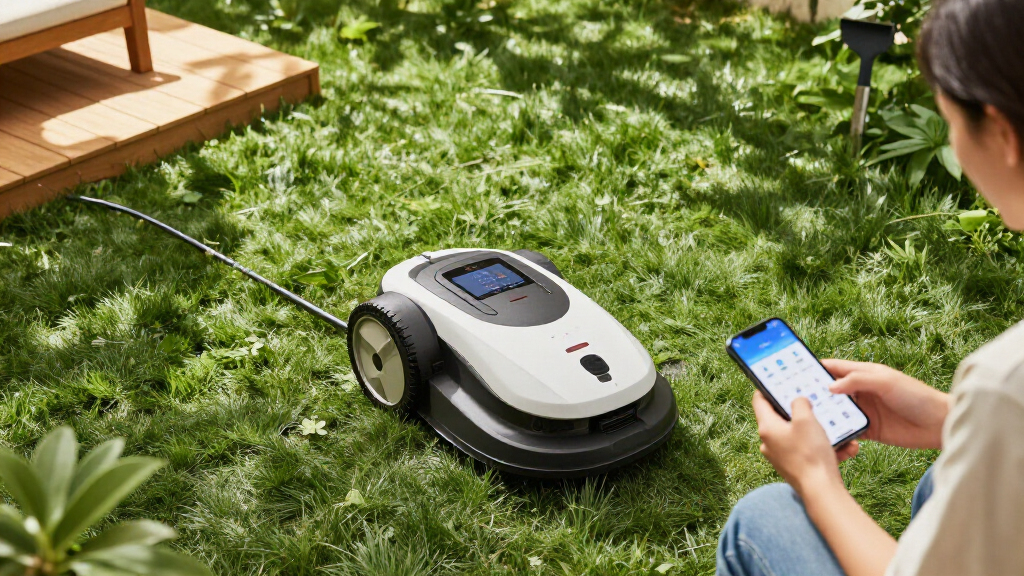 robotic lawn mower with long battery life