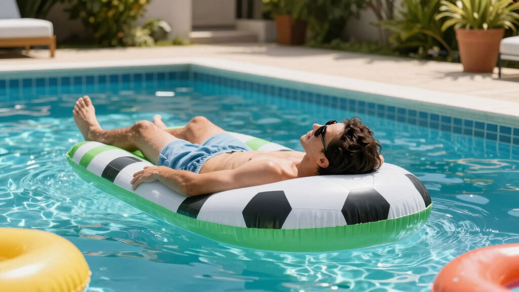 soccer fan pool floats
