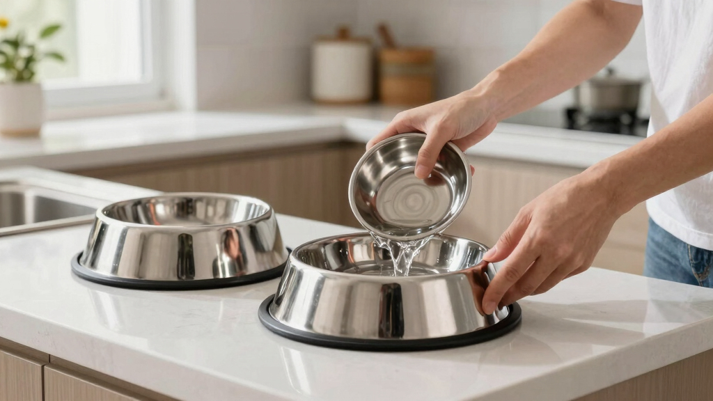stainlesssteel dog bowls set