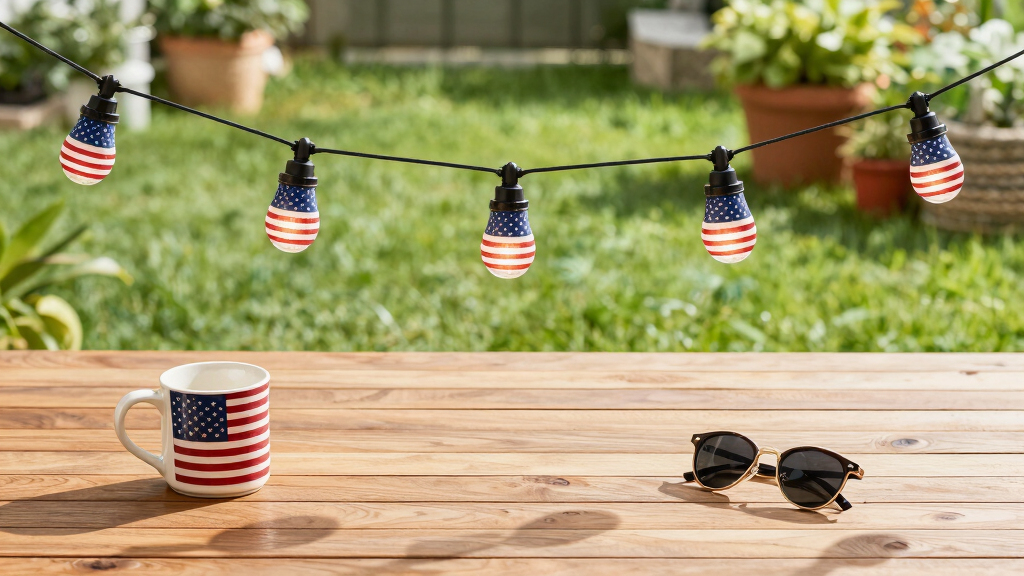patriotic outdoor string lights