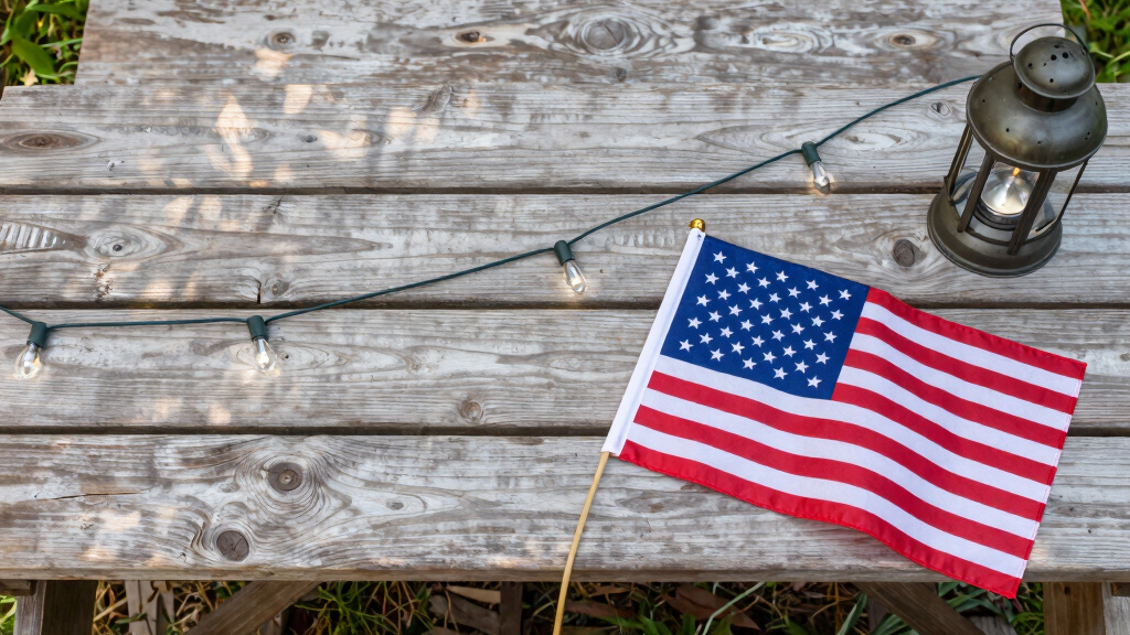 patriotic outdoor string lights