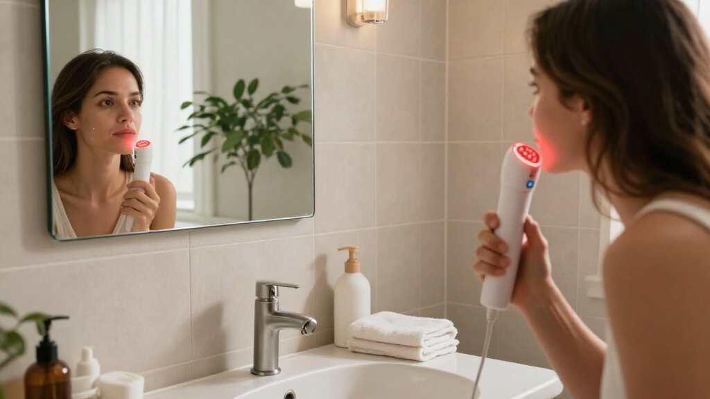 LED face sculpting devices