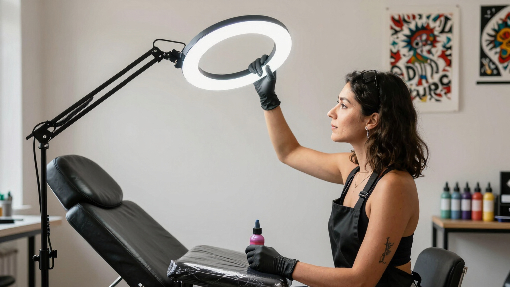 best large rolling ring light for tattoo studios