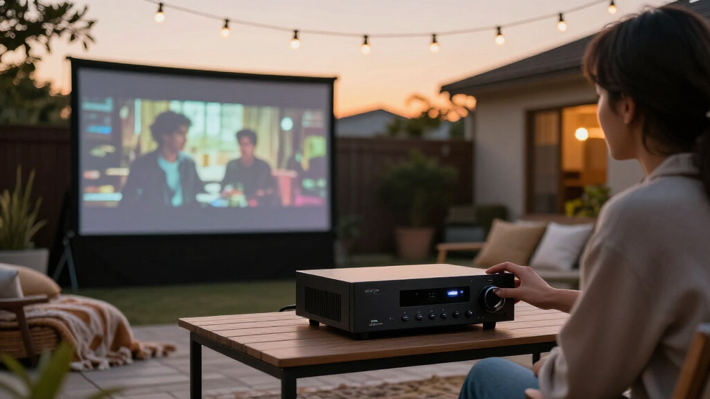 av receiver for outdoor movie night